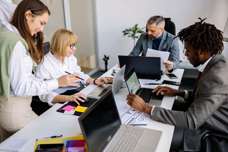 employees working